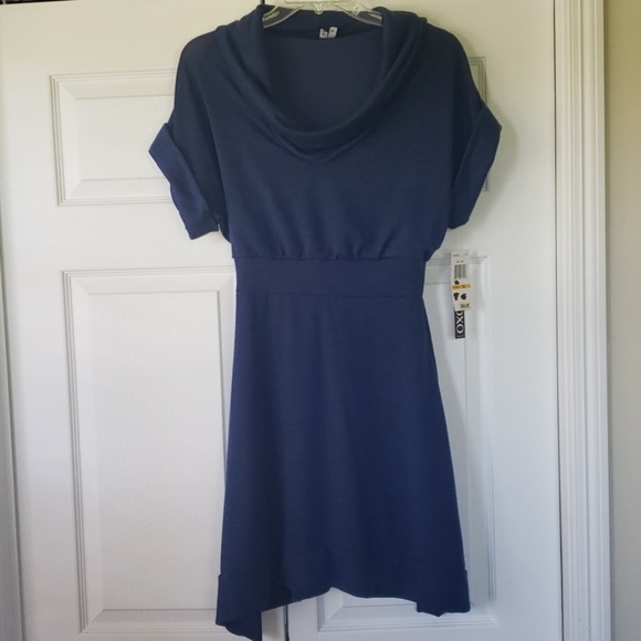 XOXO Dresses & Skirts - NWT XOXO Blue swoop neck knee length dress